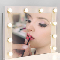 Modern White Led Vanity Dressing Table And Stool Set