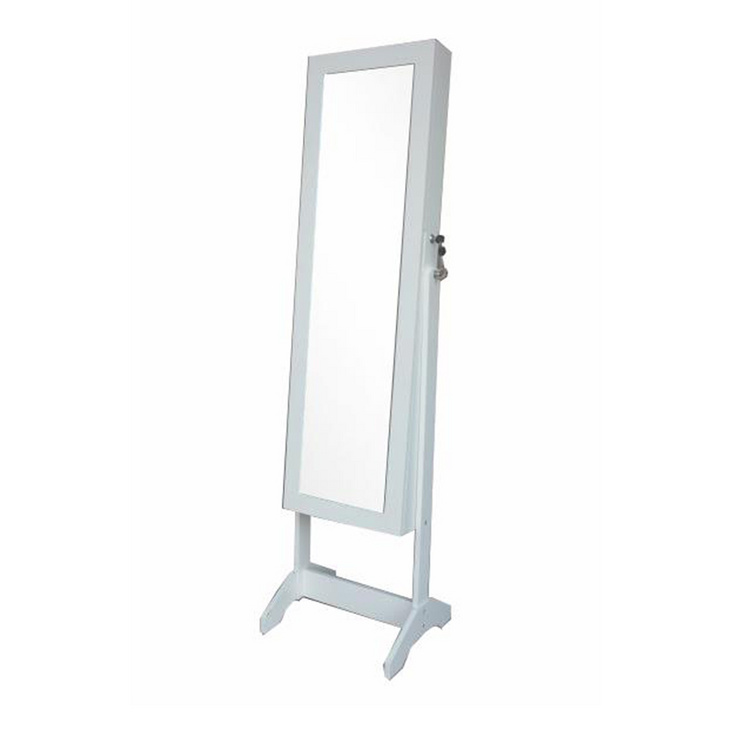 Free Standing Auto-On Mirrored Jewelry Cabinet Armoire