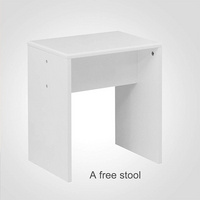 Modern White Led Vanity Dressing Table And Stool Set