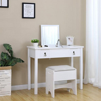 Modern bedroom vanity table dresser with mirror for girl