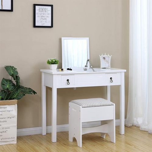 Modern bedroom vanity table dresser with mirror for girl
