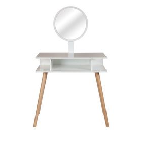 Best Contemporary Dressing Table With Mirror,Teak Wooden Beautify White Mirror Dressing Table