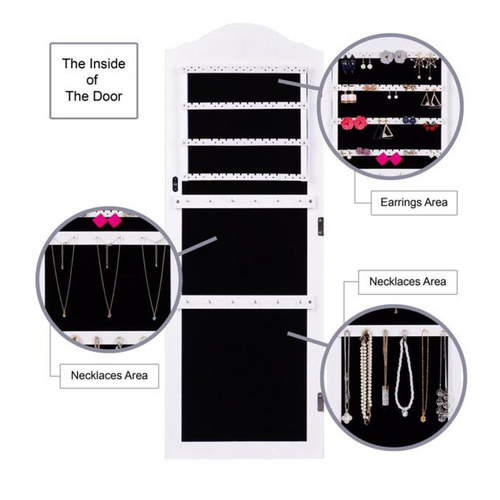 Factory price living room wall mirrored jewelry armoire