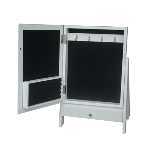 Make Up Mirrored Armoire Mini Table Tilting Jewelry Organizer
