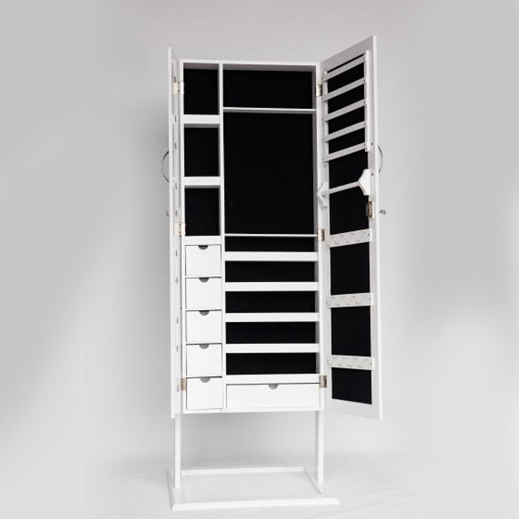 Free Standing Large Jewelry Cabinet Armoire