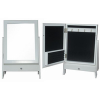 Make Up Mirrored Armoire Mini Table Tilting Jewelry Organizer