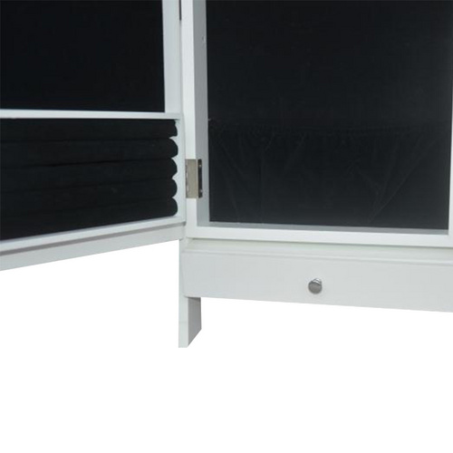 Make Up Mirrored Armoire Mini Table Tilting Jewelry Organizer