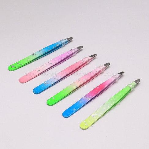 时尚多功能眉夹不锈钢印花眉夹Tweezer