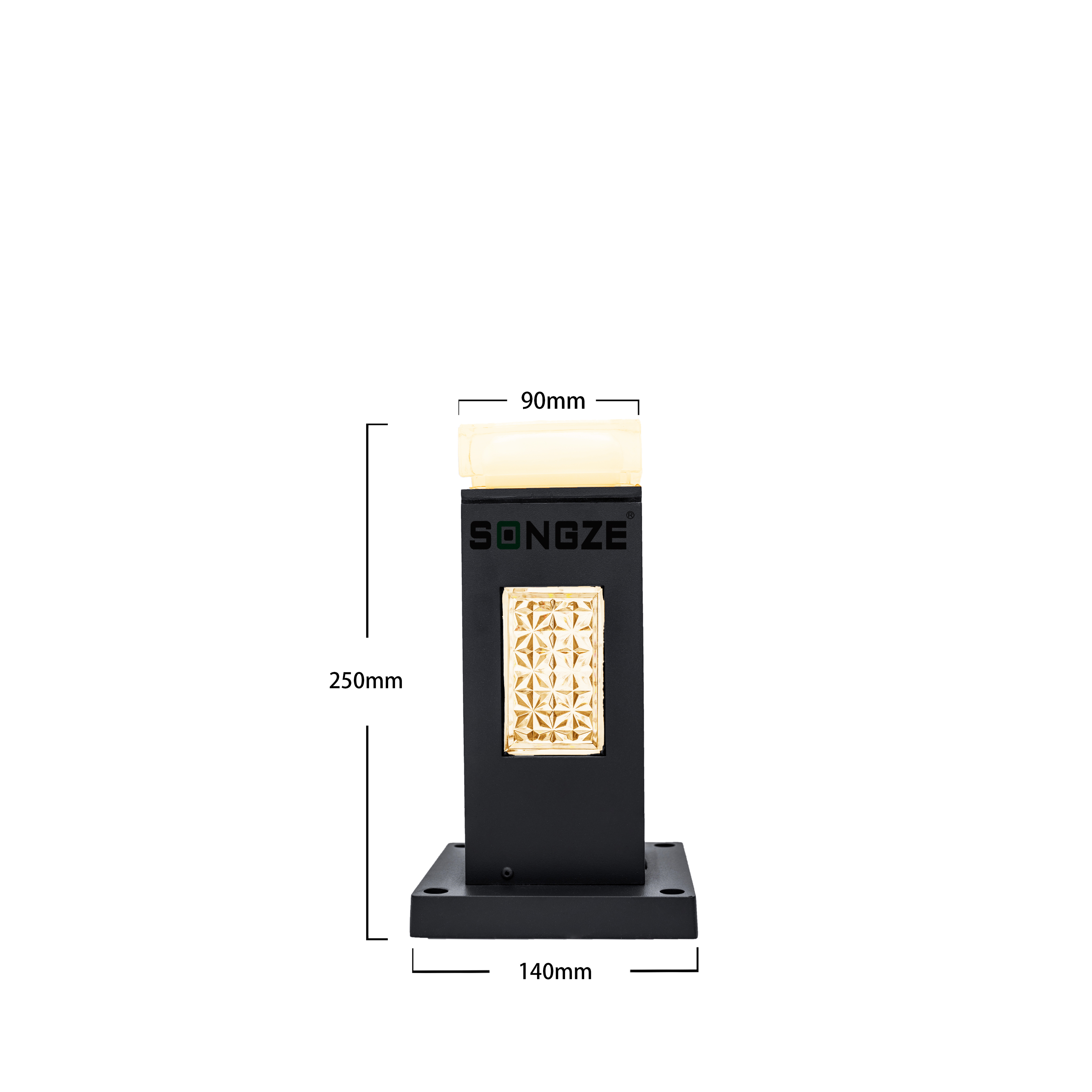 现代户外高0.25米别墅方形园林LED草坪灯