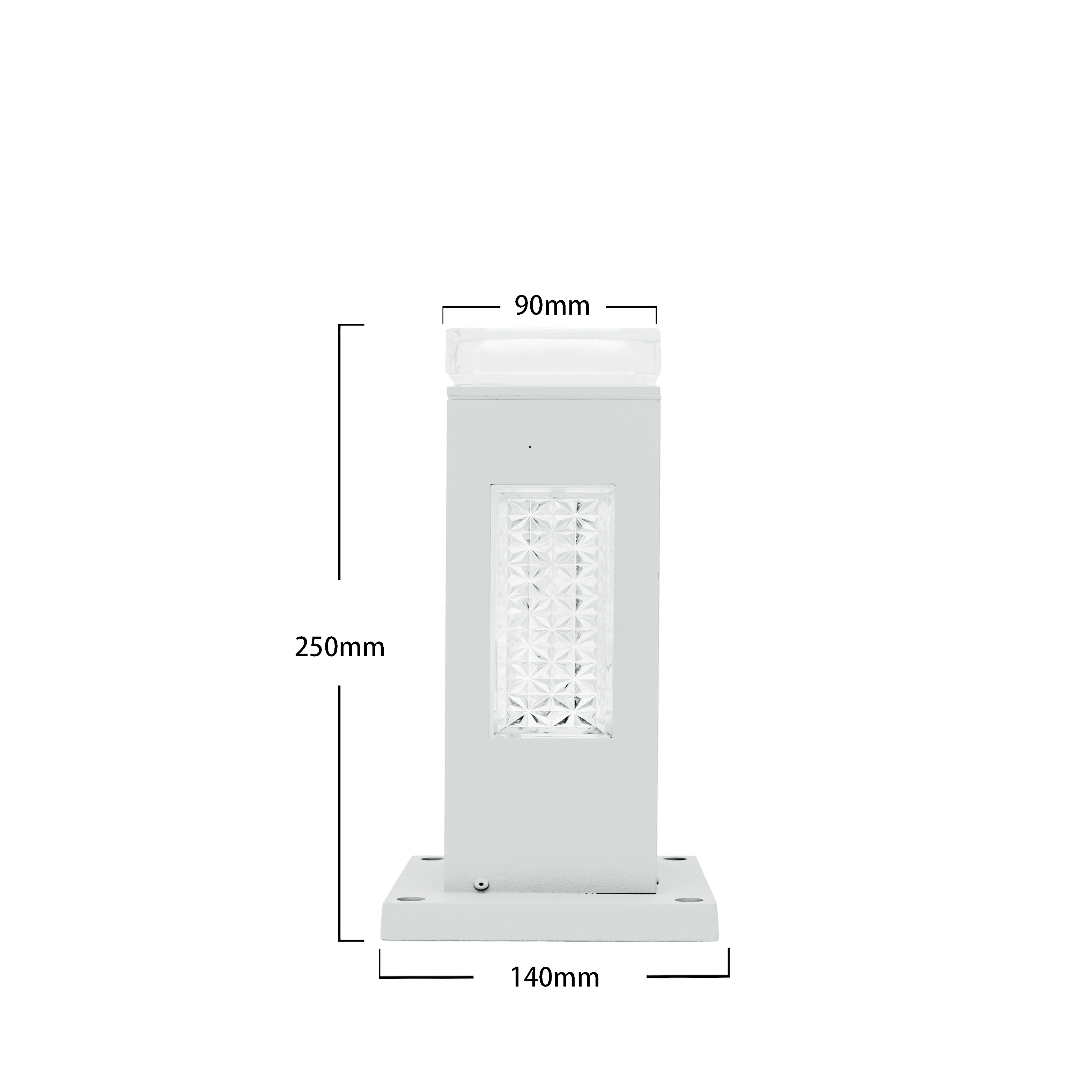 现代户外高0.25米别墅方形园林LED草坪灯