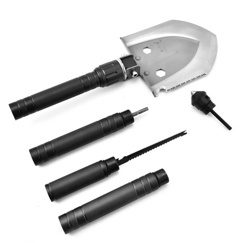 厂家直销 多功能折叠工兵铲折叠防身兵工铲子户外求生工具