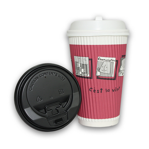 亮奎工厂现货双层一次性瓦楞纸杯咖啡奶茶外带热饮加厚纸杯