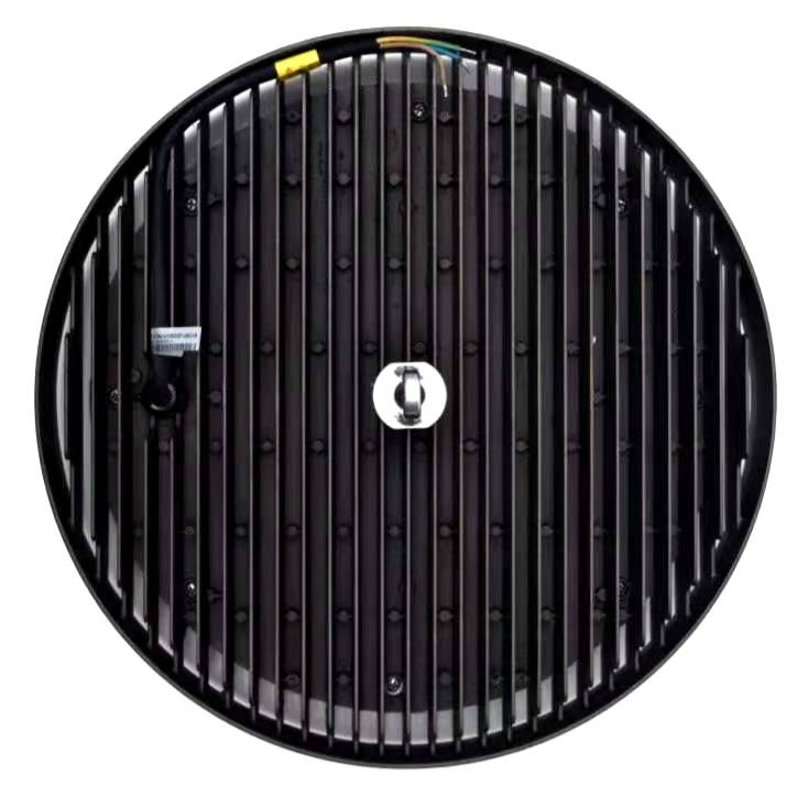 室外简约圆形款黑色白光工矿灯