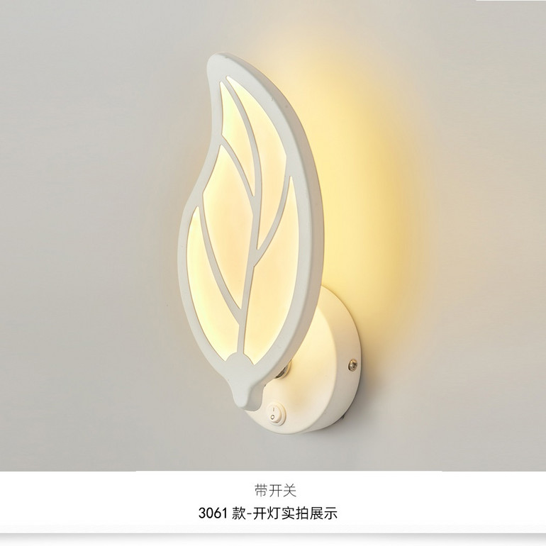 室内铁艺亚克力优雅白暖光LED壁灯
