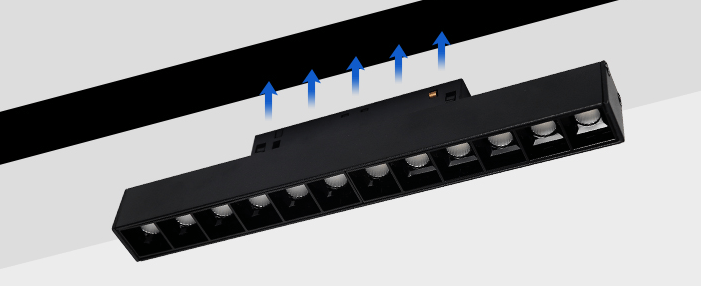 LED室内嵌入式轨道线条磁吸射灯