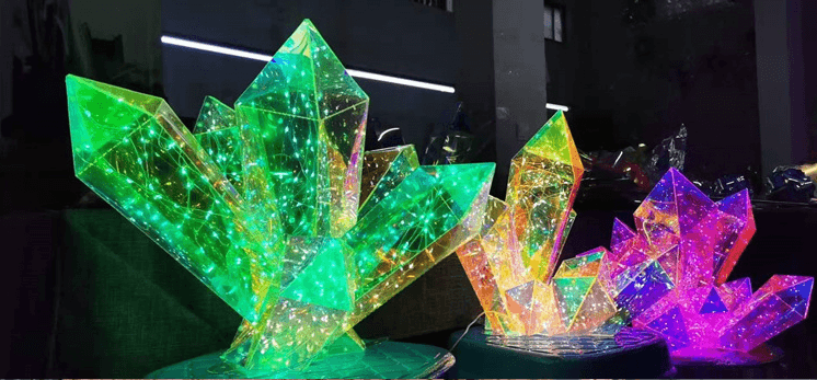 LED室外创意幻彩8面金刚石装饰灯
