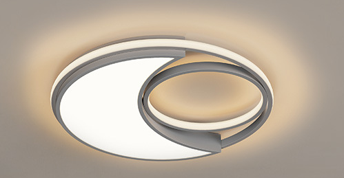 LED室内卧室创意简约月亮形吸顶灯