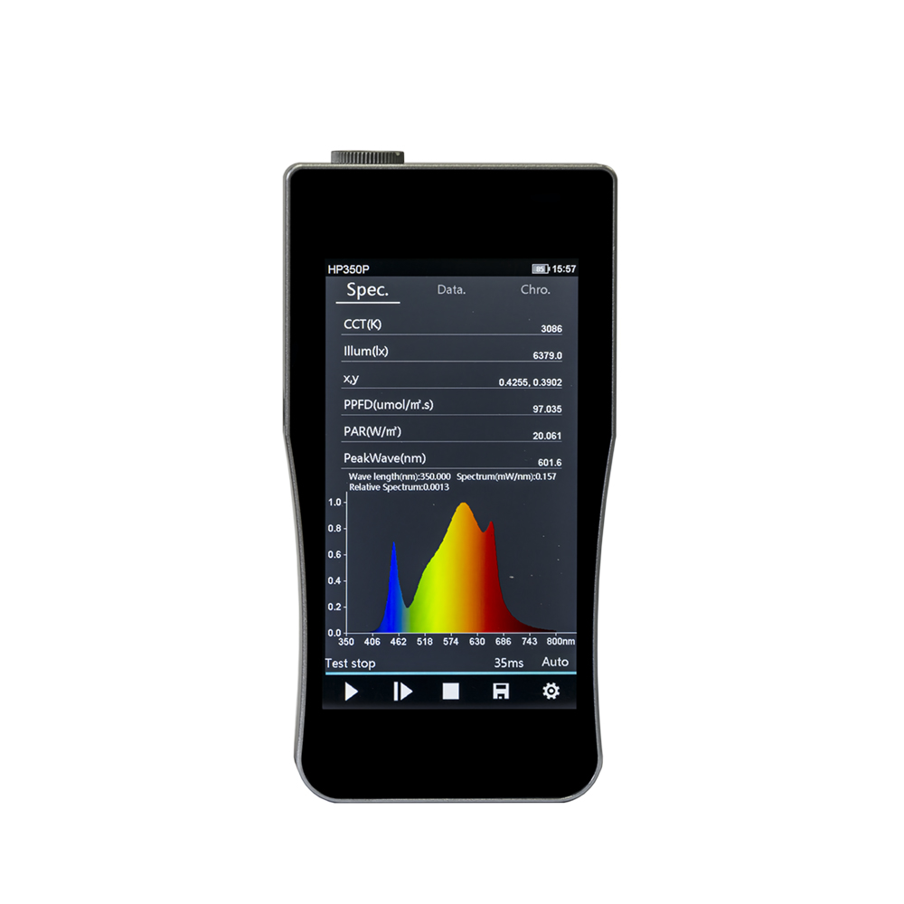 HP350P光谱仪彩色照度计植物光照分析PPFD PAR光合光量子密度测试