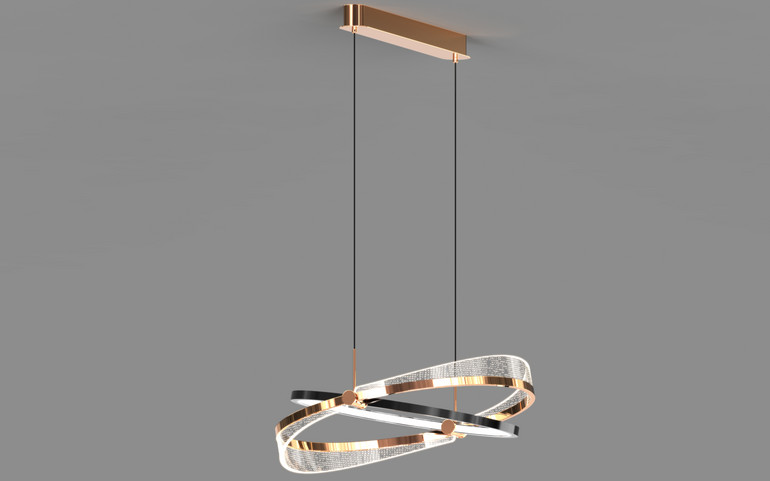 圆形卧室双层主灯吊灯现代时尚客厅餐厅