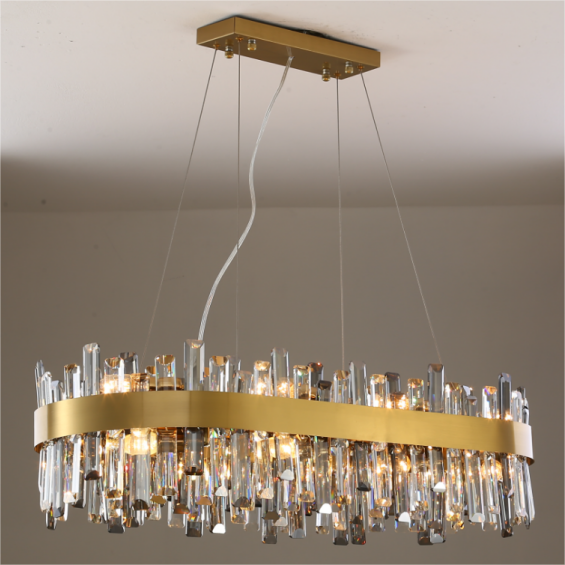 轻奢钛金水晶吊灯装饰灯