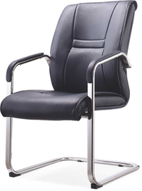 Black office chair without wheels 612C (frame 1.5 thick)