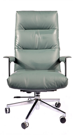 Green Leather Runner Office Chair Boss Chair Leisure