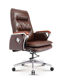 6603A Boss Chair Rotating Office Chair Executive Chair Brown Leather
