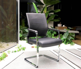 J121C Leather Black Leisure Office Chair