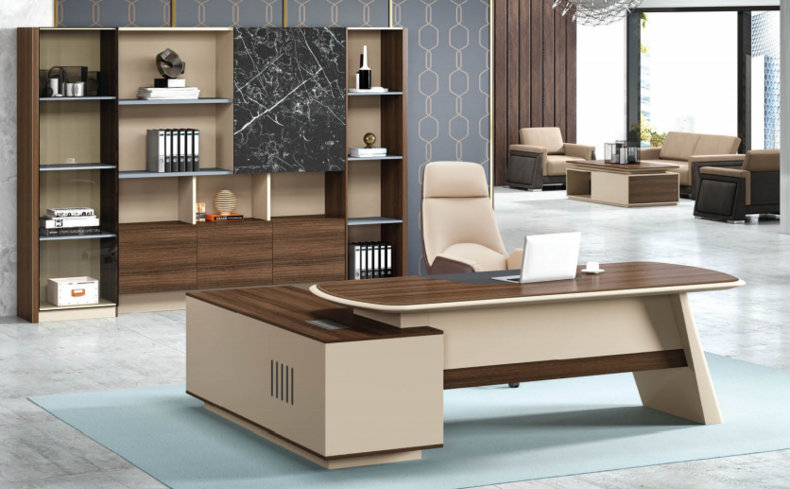 Modern luxury boss office executive desk corner desk