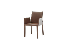 Modern  armchair saddle leather restaurant furniture dining chairs