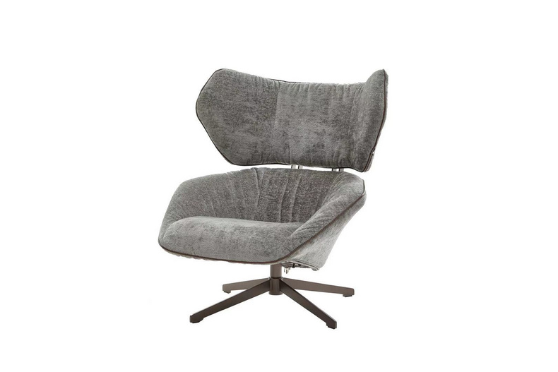 Wholesale Custom single sofa chair with grey fabric hotel accent swivel chair