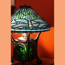 TF Style stained glass art table lamp in Murano, Italy