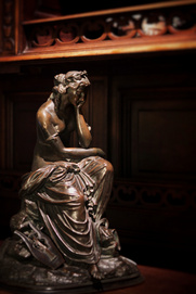 Bronze statue of the French 19th century neoclassical muse