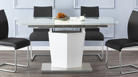 DT-884   Modern Wooden Veneer Dining Table