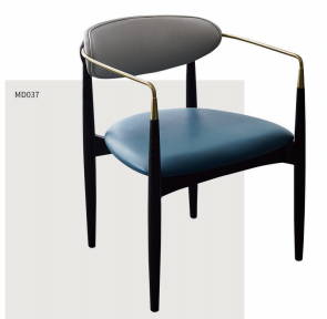 现代意式极简餐椅金属框架