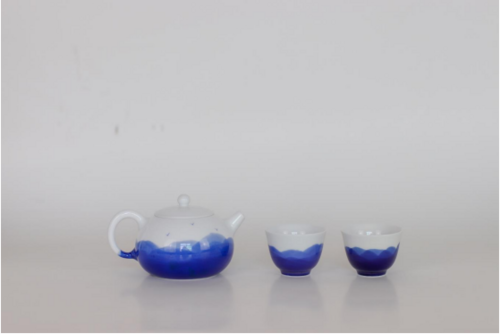 西施壶青花茶具套组
