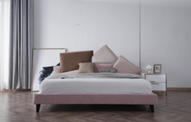 粉色现代可爱软床儿童床