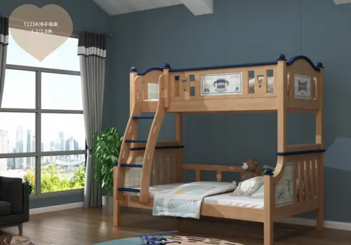 All solid wood color children's bed