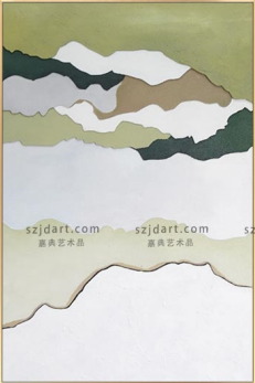 铝合金画框 手绘砂岩装置画