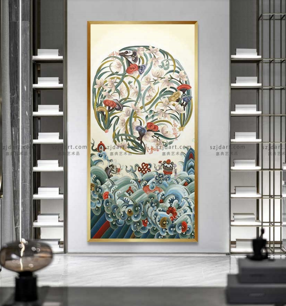 不锈钢画框 掐丝珐琅彩