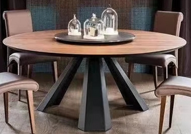圆形岩板餐桌