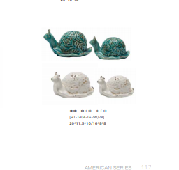窝牛，白 / 蓝，大 / 小 摆件