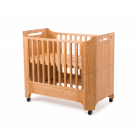 Solid wood baby bed removable