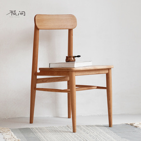 维C餐椅 黑胡桃樱桃木纯实木餐椅书桌椅休闲椅现代简约北欧
