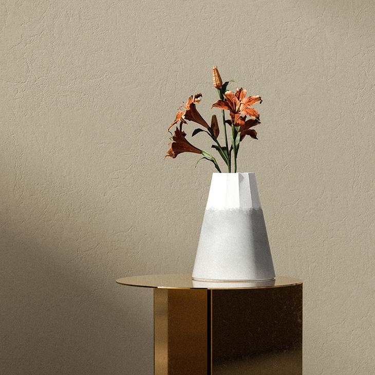觉一现代简约花瓶摆件混凝土创意花瓶客厅卧室北欧ins水泥花瓶