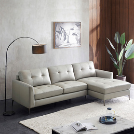 中源家居简约现代品质真皮组合沙发