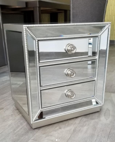 Coolbang Mirrored Bedside Table/Nightstand