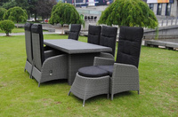 Reclining dining set, rattan set