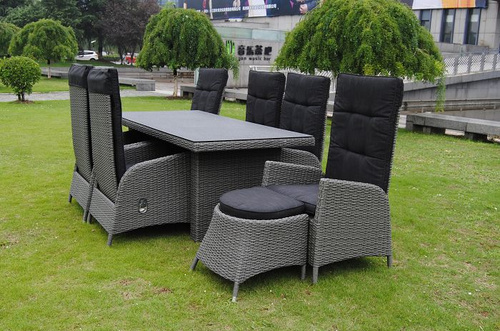 Reclining dining set, rattan set