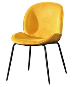 现代简约设计布艺金属餐椅